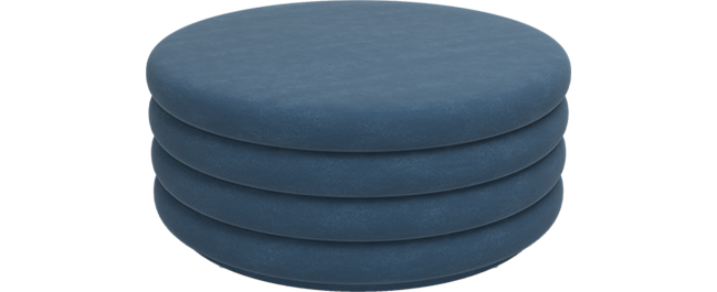 Mila 90cm Round Ottoman